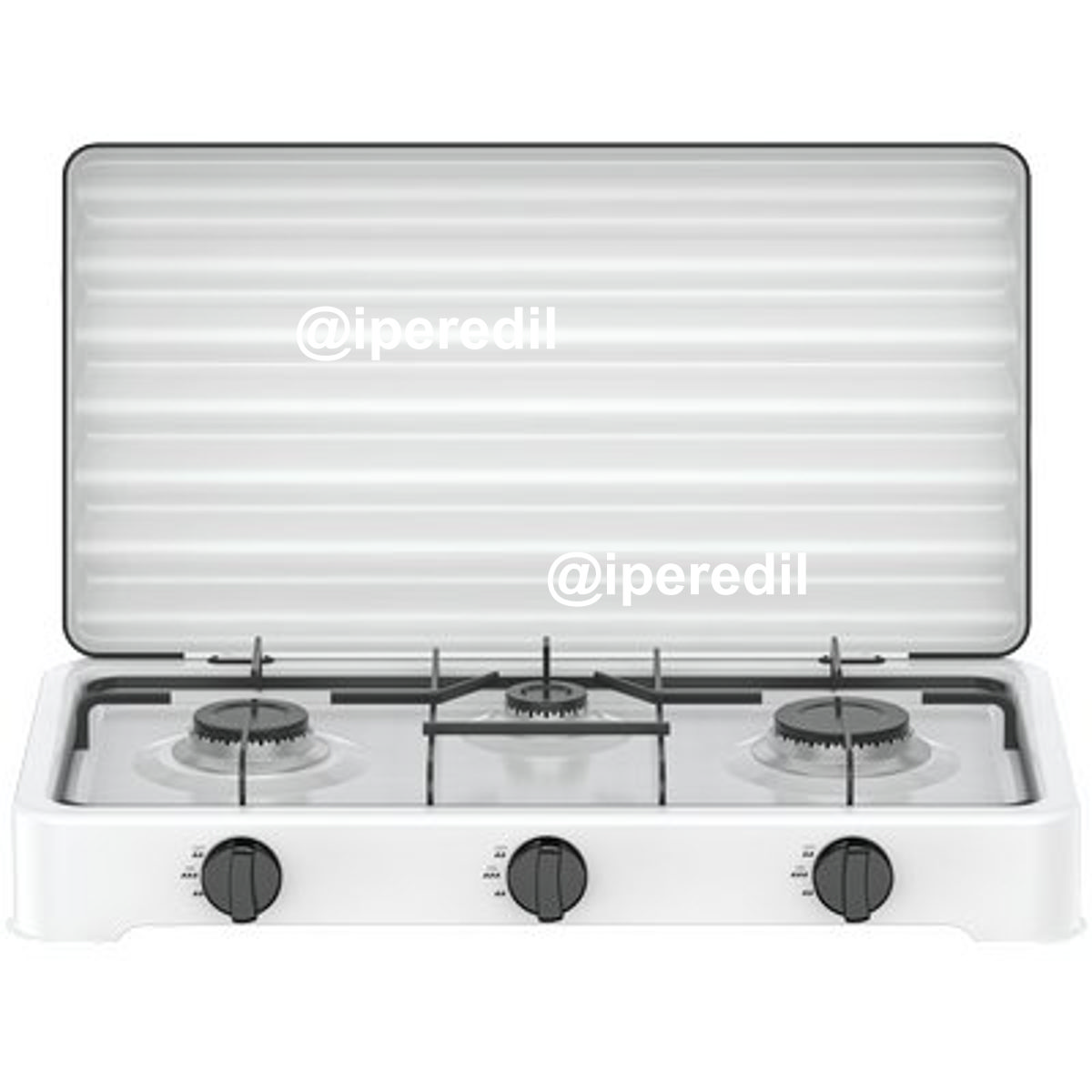 FORNELLO GAS FLAME 3 DOMUS ACCIAIO VERNICIATO BRUCIATORE 3 KW 5,4