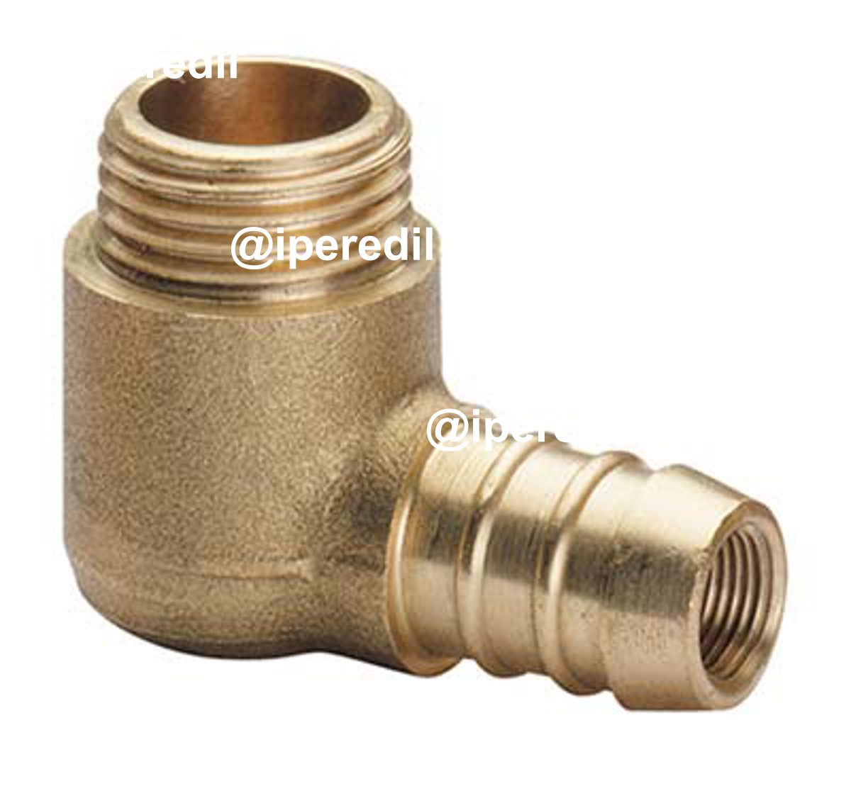 PORTAGOMMA METANO 90° FILETTO MASCHIO OTTONE MM 14 1/2M