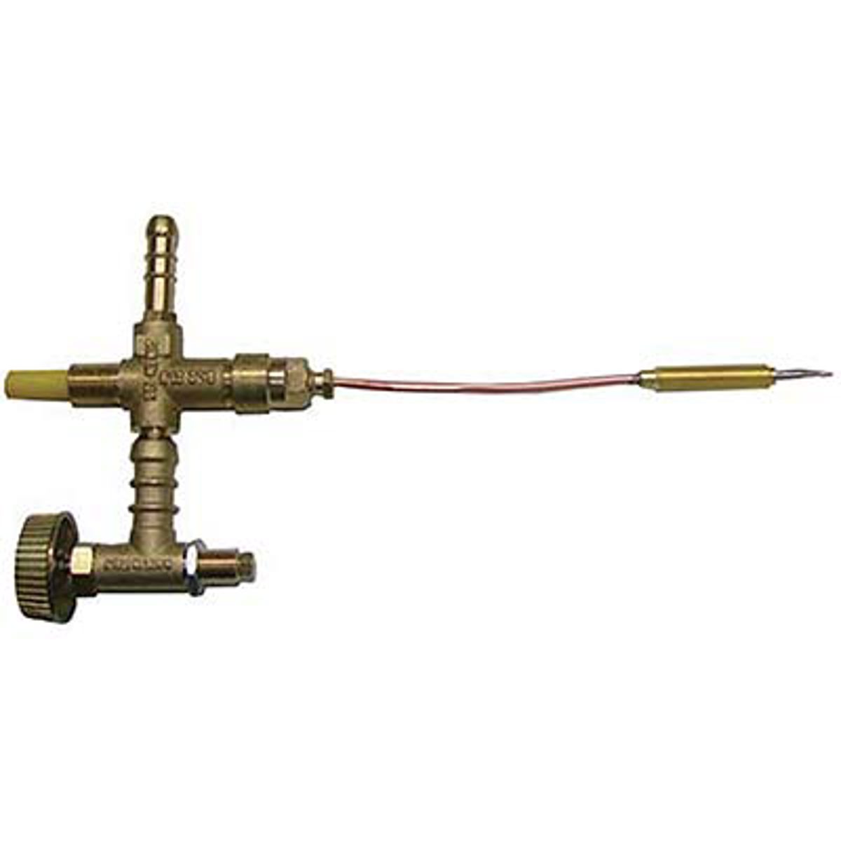 RUBINETTO GPL SICUREZZA OTTONE MM 10 + TERMOCOPPIA CM 25