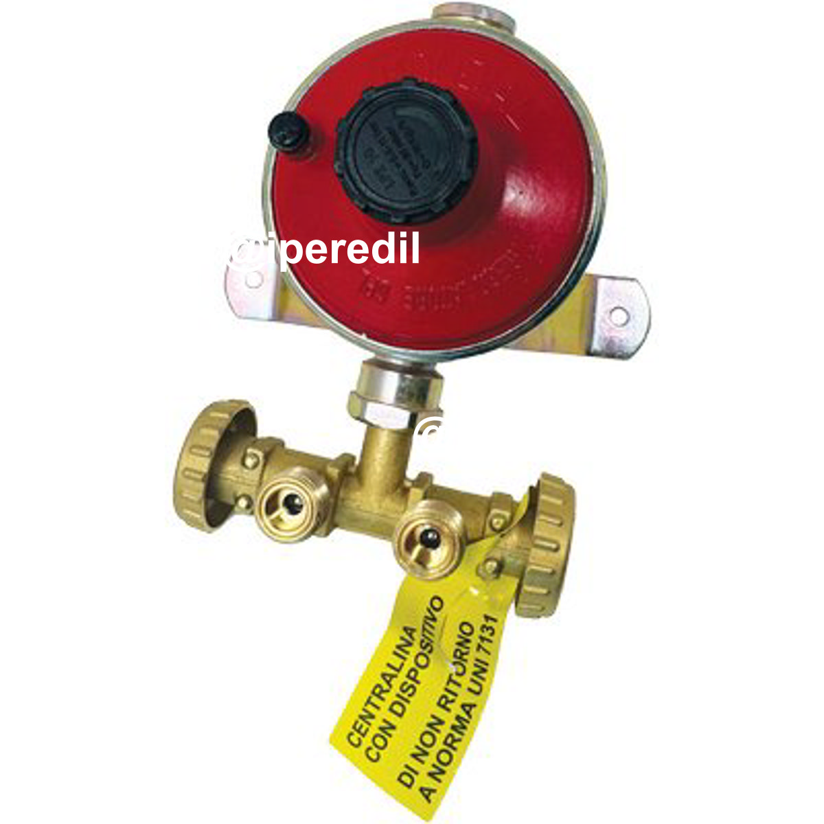 CENTRALINA MINI X 2 BOMBOLE GAS GPL REGOLATORE BP KG/H 7 + STAFFA + TASSELLI