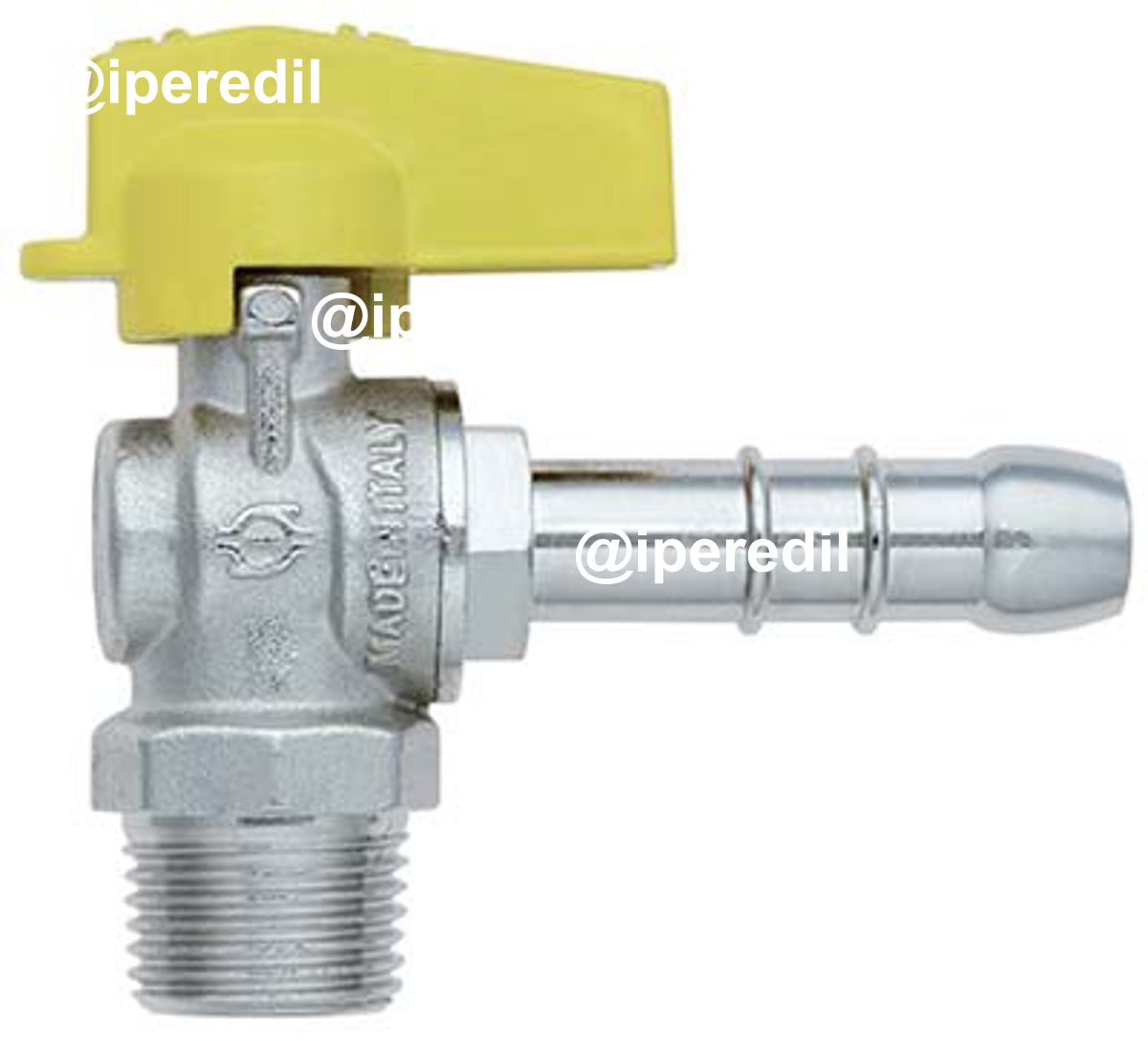 VALVOLA SFERA GAS A SQUADRA 586 BUGATTI OTTONE NICHELATO MM 13X1/2M