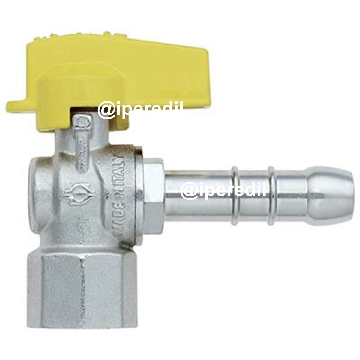 VALVOLA SFERA GAS A SQUADRA 585 BUGATTI OTTONE NICHELATO MM 13X1/2F