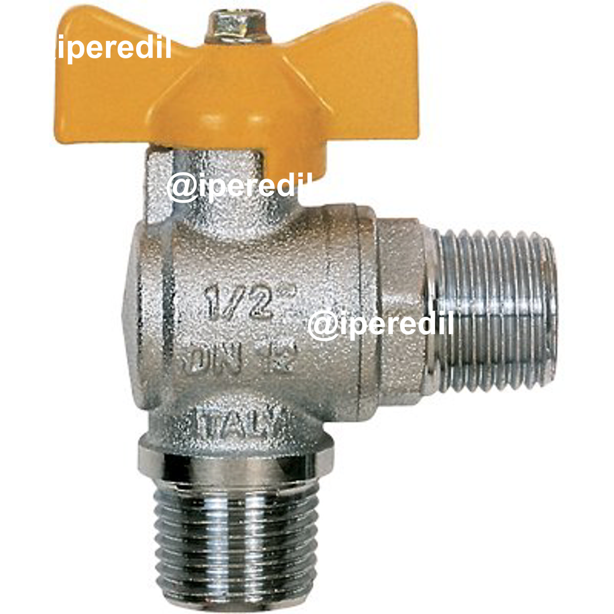 VALVOLA SFERA GAS A SQUADRA 060 ITAP OTTONE NICHELATO 1/2M