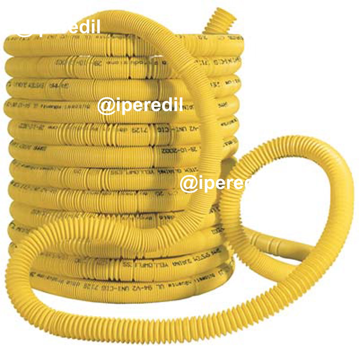 GUAINA SPIRALATA X TUBO GAS PPL GIALLO MM 25 MT 50