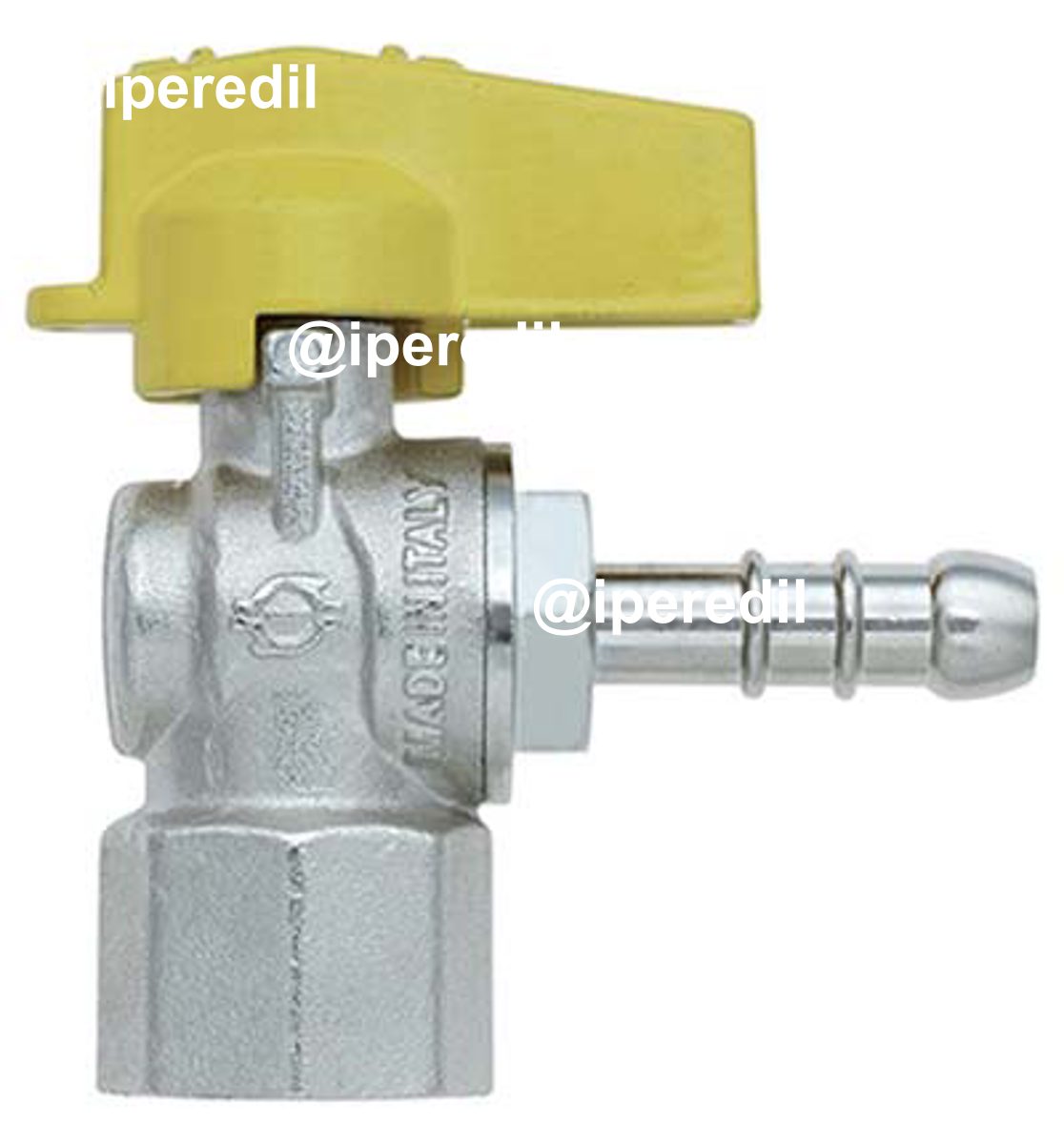 VALVOLA SFERA GAS A SQUADRA 585 BUGATTI OTTONE NICHELATO MM 8X1/2F