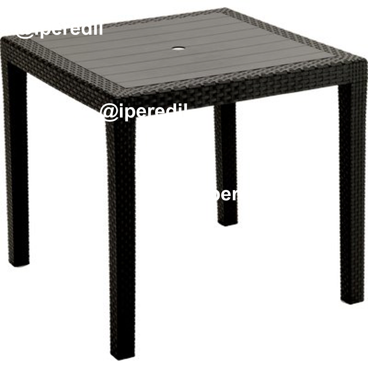 TAVOLO RATTAN KING PP ANTRACITE CM 80X80 H.CM 72 - 02600221