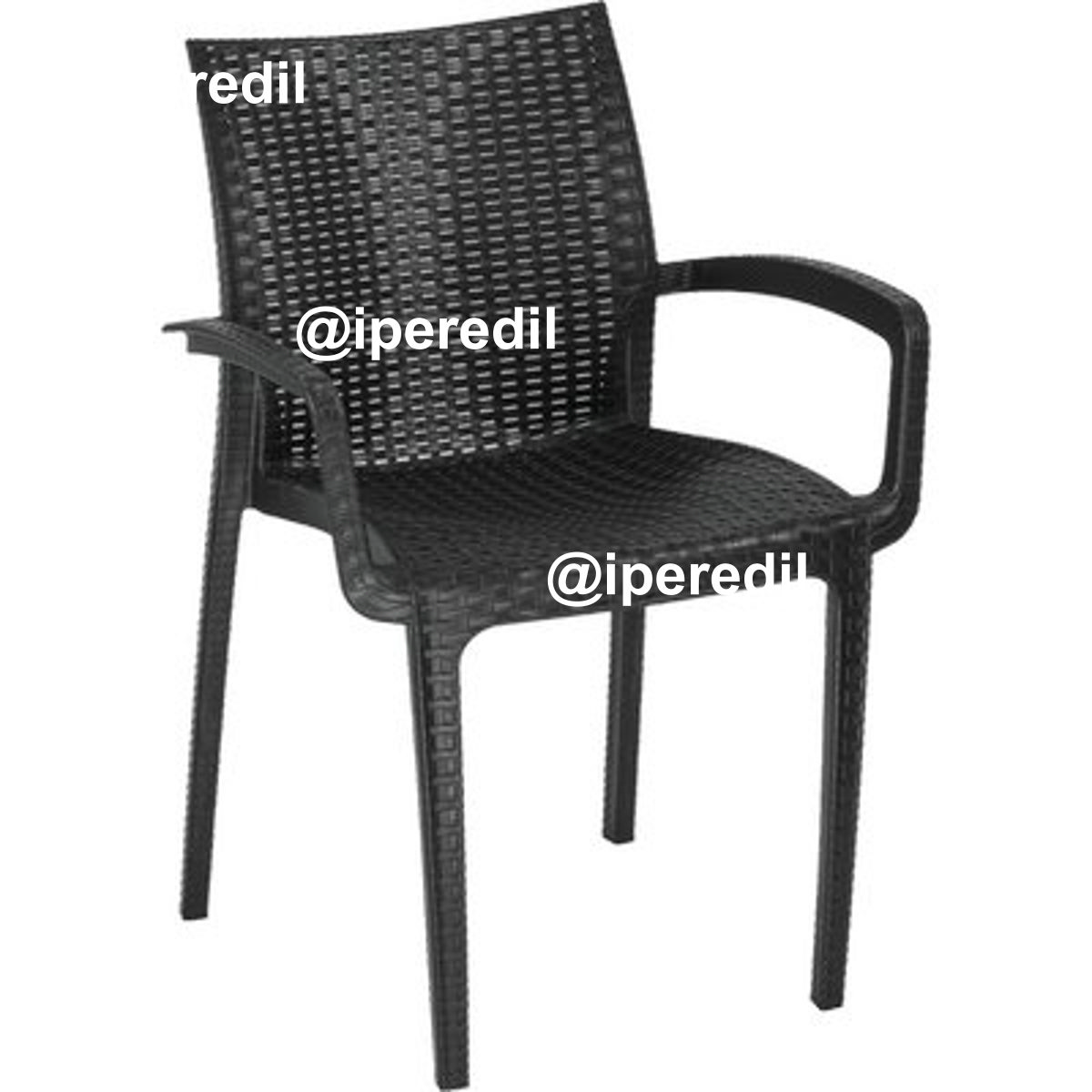 SEDIA RATTAN DUKE + BRACCIOLI PROGARDEN PP ANTRACITE CM 58X52 H.CM 81 - 02600227
