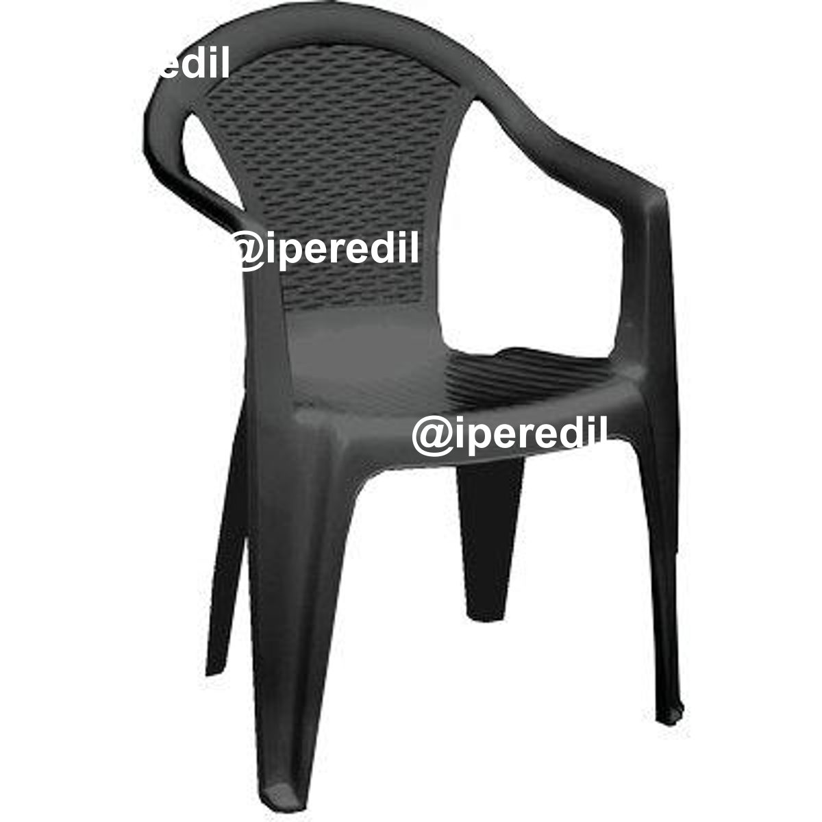 SEDIA RATTAN KORA + BRACCIOLI PROGARDEN PP ANTRACITE CM 55X54 H.CM 80 - 02600228