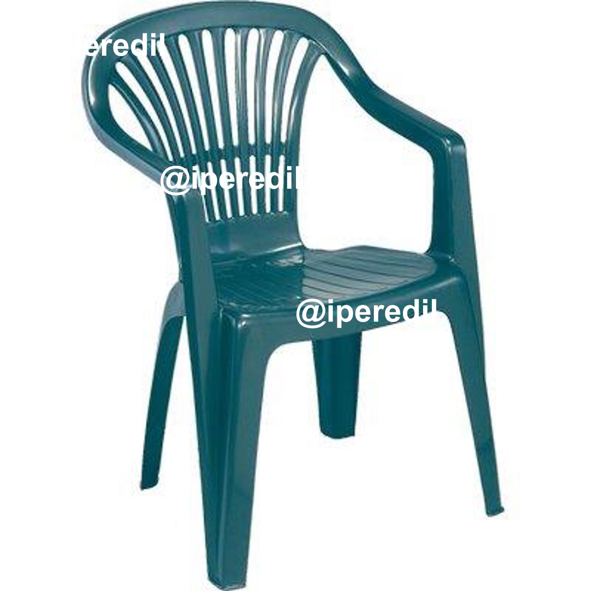 SEDIA SCILLA + BRACCIOLI PROGARDEN PP VERDE CM 54X53 H.CM 80 - 02600261
