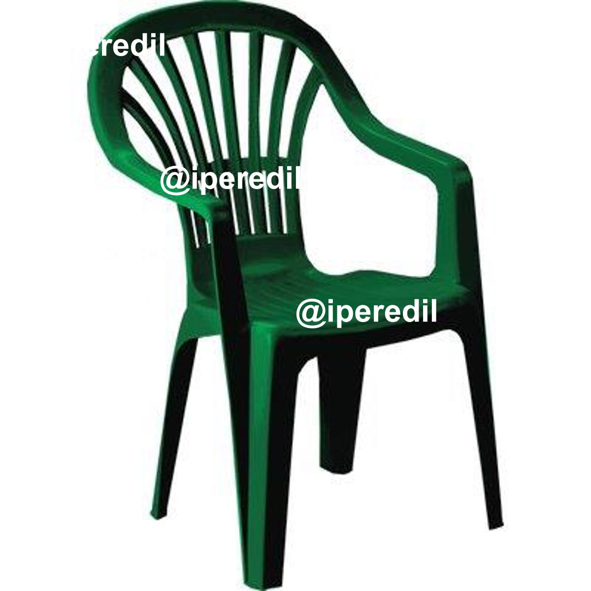 SEDIA ZENA + BRACCIOLI PROGARDEN PP VERDE CM 55X56 H.CM 90