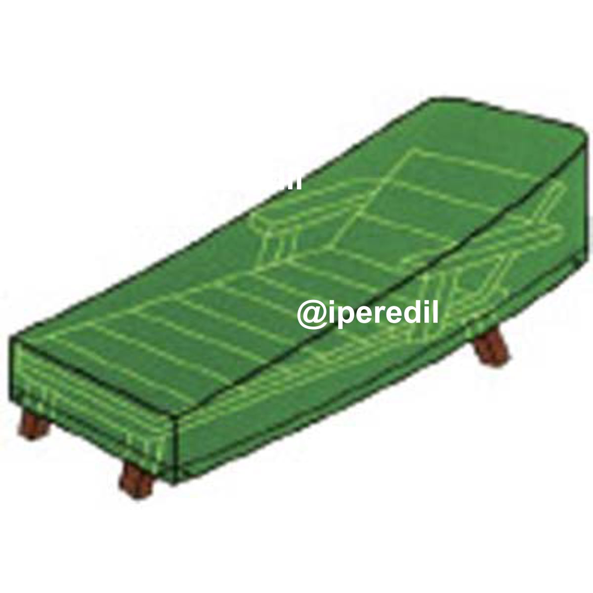 COPERTURA PESANTE X LETTINO DOMUS PE VERDE CM 200X76 H.CM 40/76 - 02612932