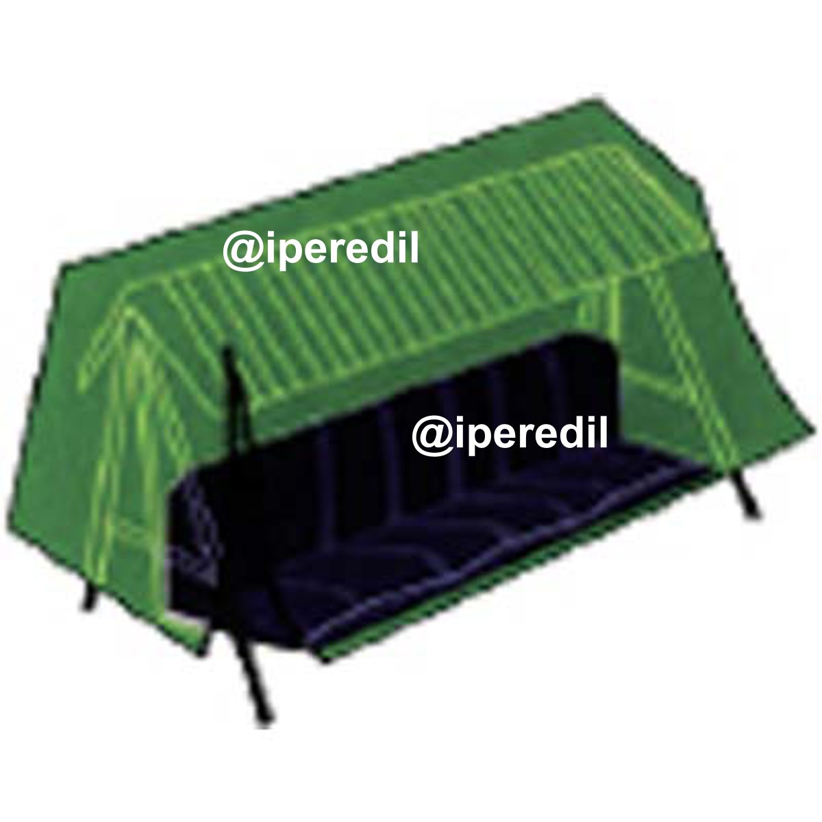 COPERTURA PESANTE X DONDOLO DOMUS PE VERDE CM 240X135 H.CM 200