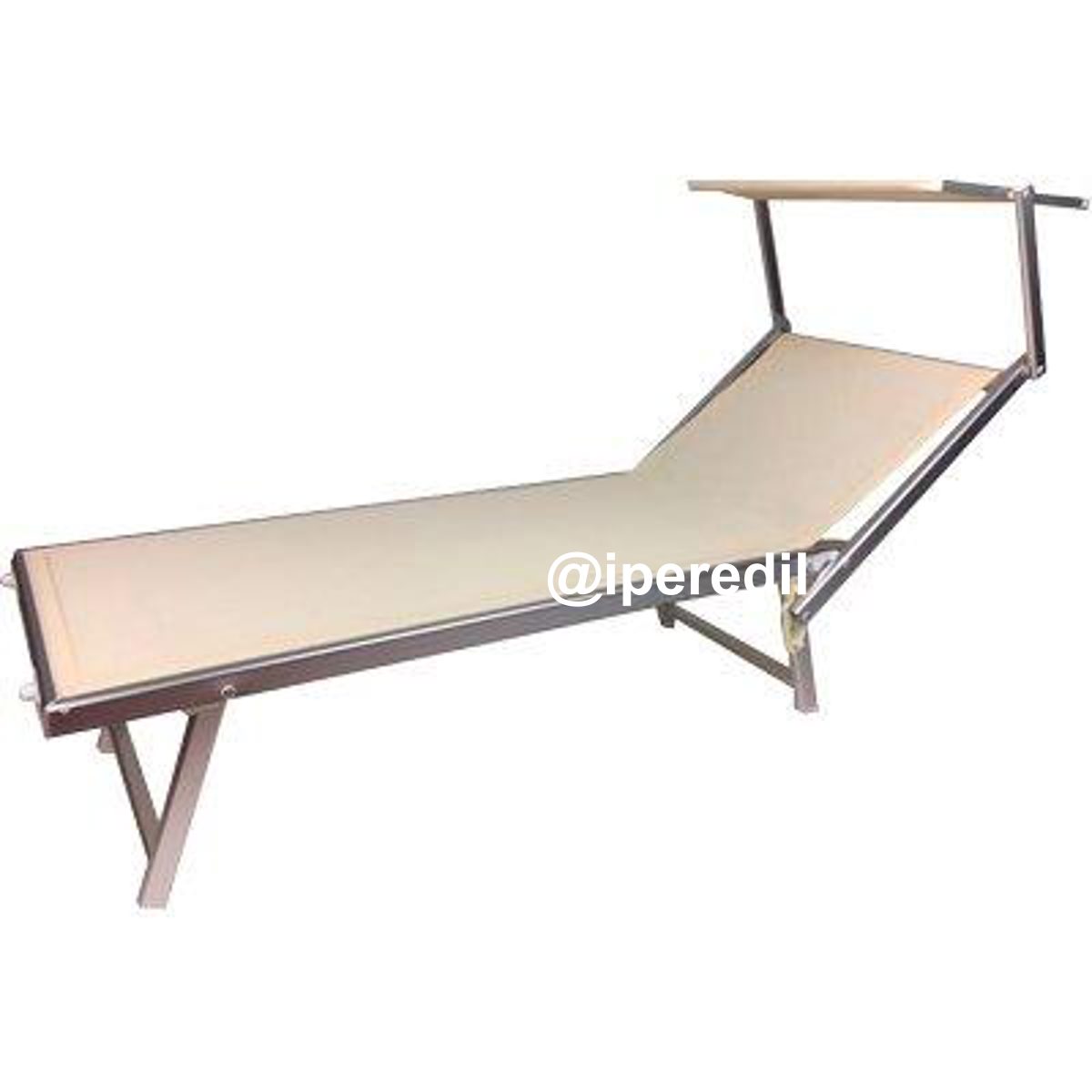 LETTINO MALIBU NEW POOL DOMUS ALLUMINIO/TEXT BIANCO CM 71X188 H.CM 41