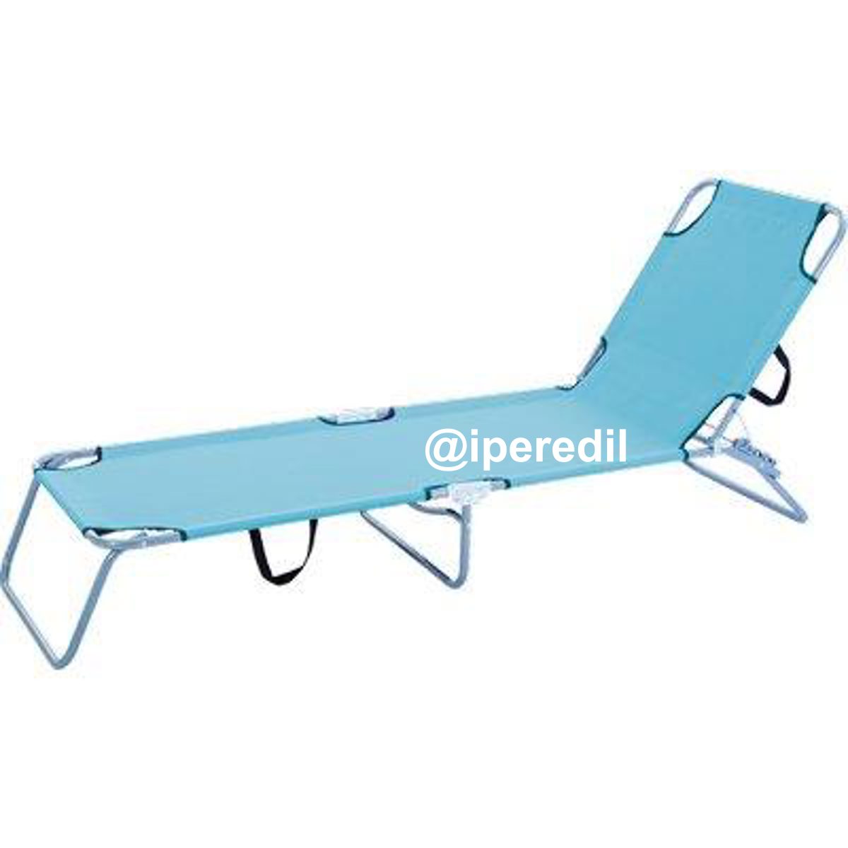 LETTINO MALE DOMUS ACCIAIO/POLY CELESTE CM 58X190 H.CM 27