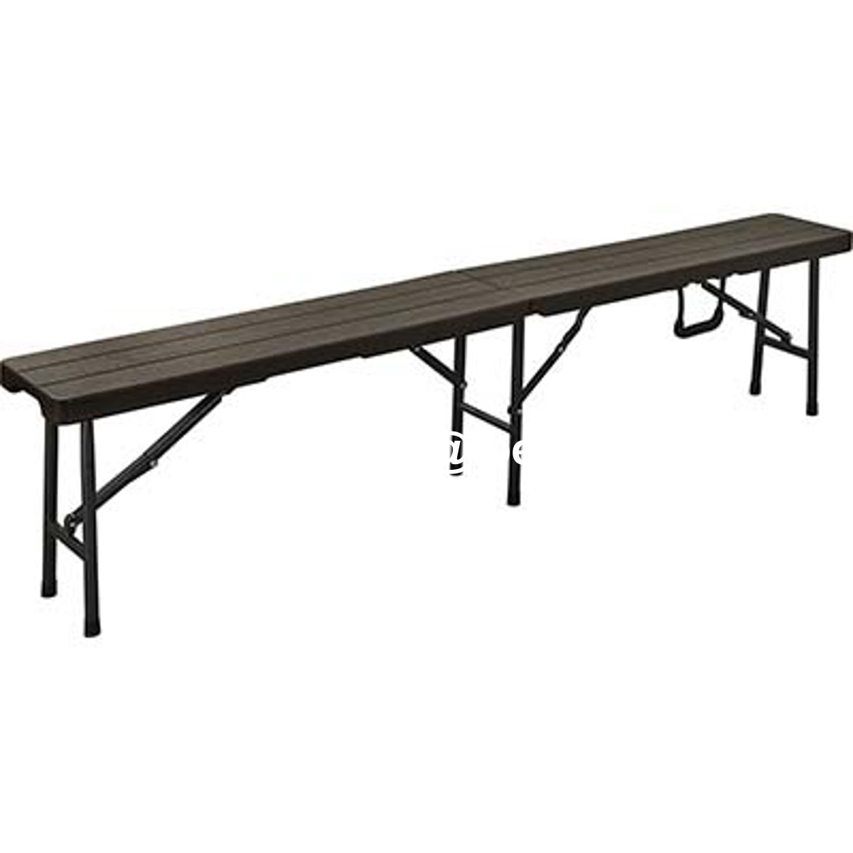 PANCA WOOD DOMUS HDPE MARRONE/ACCIAIO CM 180X25 H.CM 43