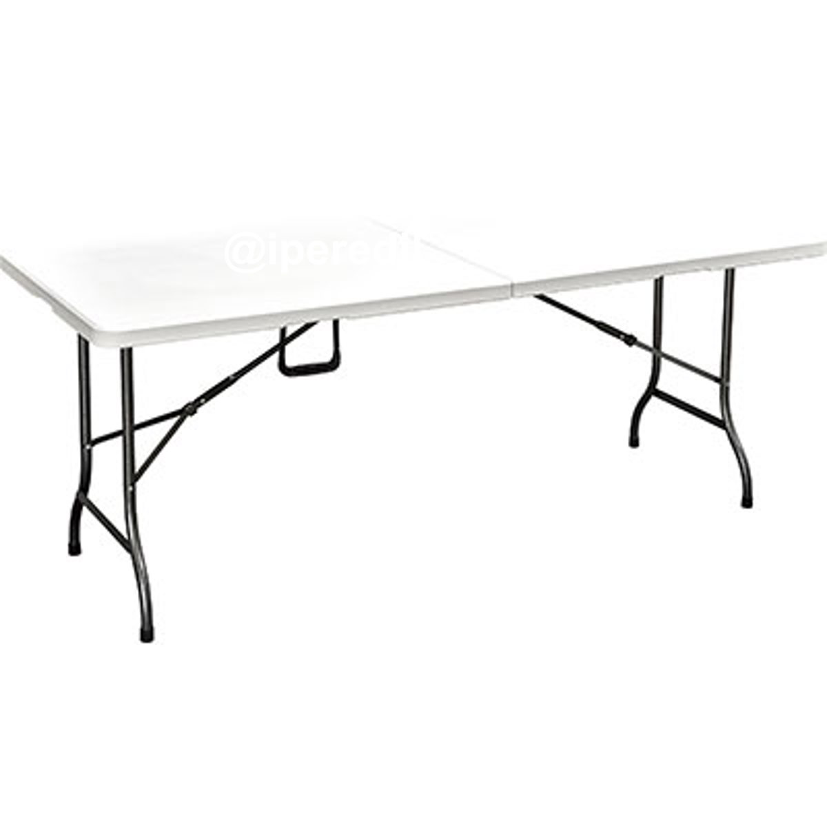 TAVOLO CATERING DOMUS HDPE BIANCO/ACCIAIO CM 180X75 H.CM 74