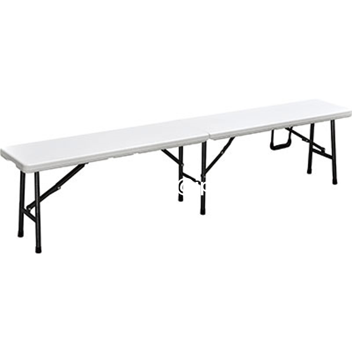 PANCA CATERING DOMUS HDPE BIANCO/ACCIAIO CM 183X25 H.CM 43