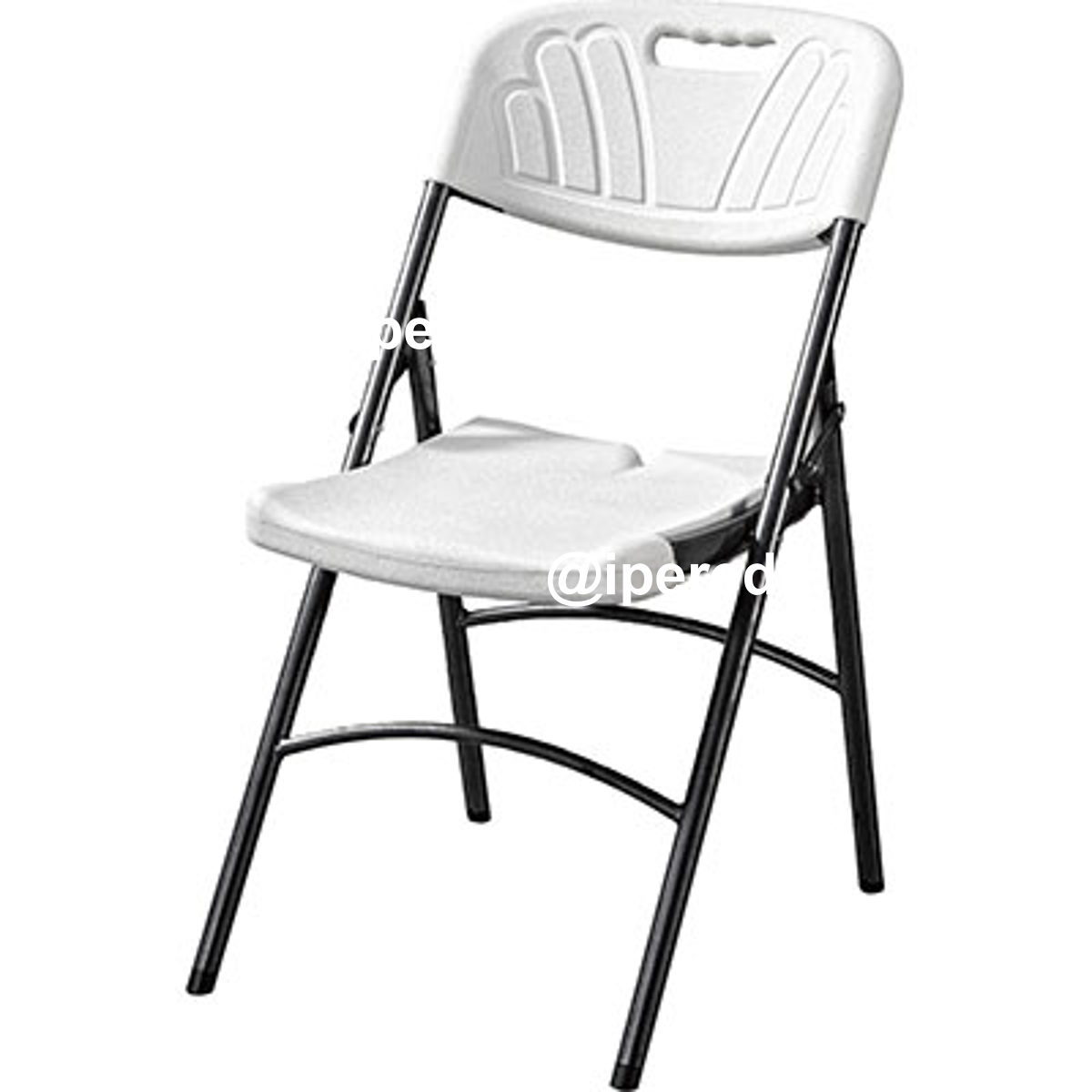 SEDIA CATERING DOMUS HDPE BIANCO/ACCIAIO CM 63X44.5 H.CM 80.5