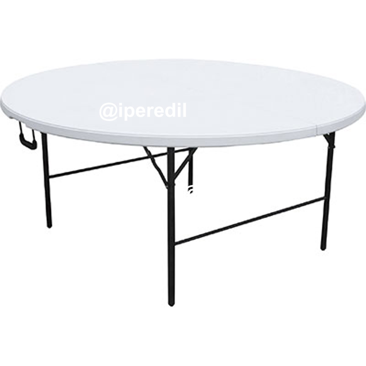 TAVOLO CATERING DOMUS HDPE BIANCO/ACCIAIO CM 160 H.CM 74