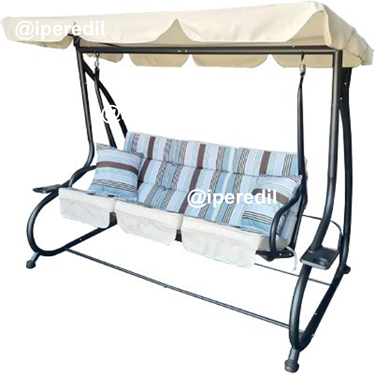 DONDOLO LETTO MARTYNICA DOMUS ACCIAIO VERN. CM 200X120 H.CM 170