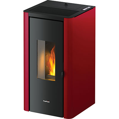 STUFA PELLET INDIGO EVO 7 FREEPOINT BORDEAUX KW 7 MM 465X455 H.MM 895 - 02632001