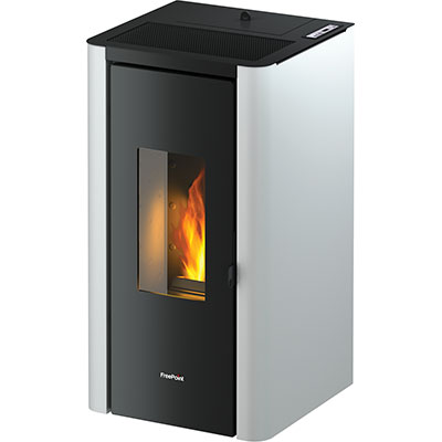STUFA PELLET INDIGO EVO 7 FREEPOINT BIANCO KW 7 MM 465X455 H.MM 895 - 02632002