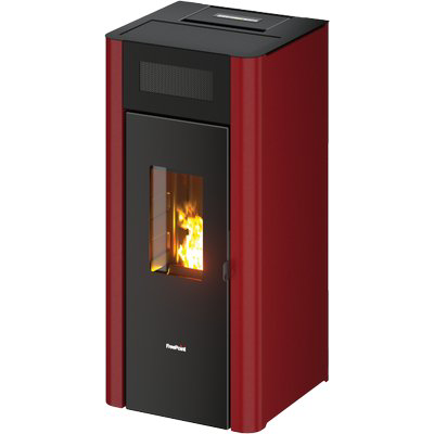 STUFA PELLET AMARANTO 9 FREEPOINT BORDEAUX KW 9 MM 477X457 H.MM 1001
