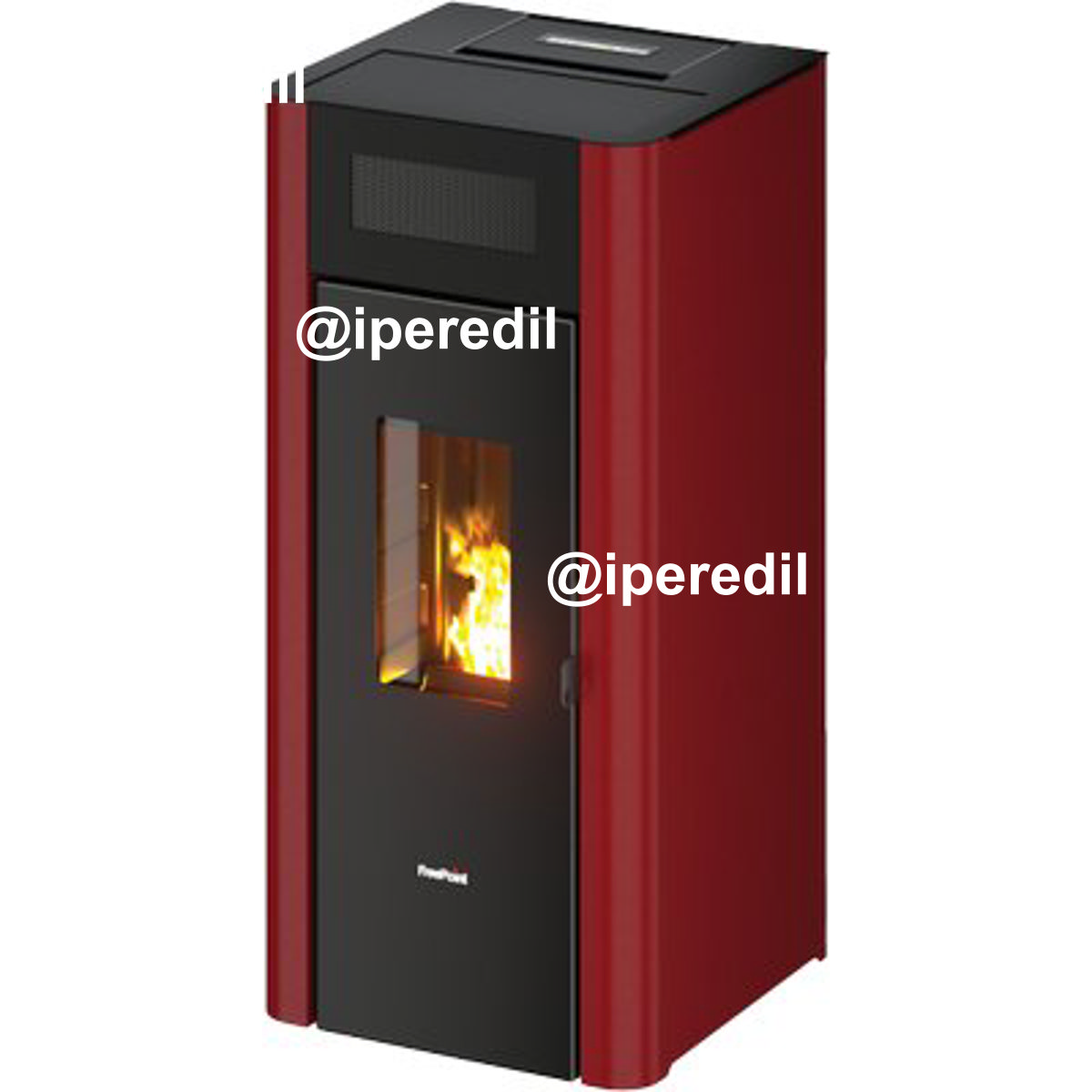 STUFA PELLET AMARANTO 9 FREEPOINT BORDEAUX KW 9 MM 477X457 H.MM 1001