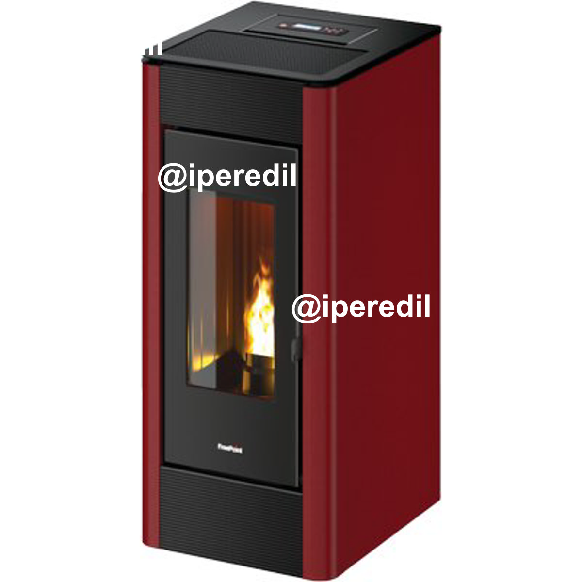 STUFA PELLET INDACO 11 FREEPOINT BORDEAUX KW 10,5 CANALIZZATA MM 477X552 H.MM 1008