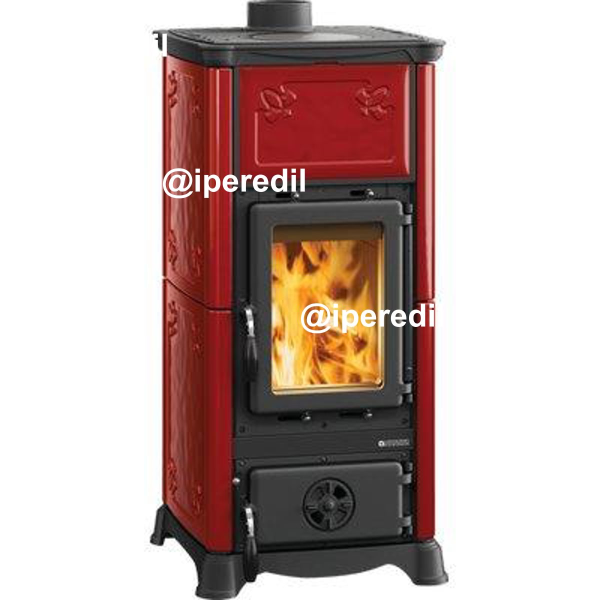 STUFA LEGNA EMILIANA LA NORDICA BORDEAUX KW 6,5 MM 453X490 H.MM 950 - 02632521