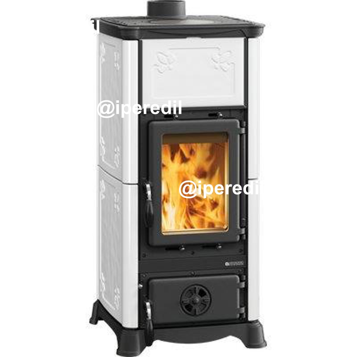 STUFA LEGNA EMILIANA LA NORDICA BIANCO INFINITY KW 6,5 MM 453X490 H.MM 950 - 02632522