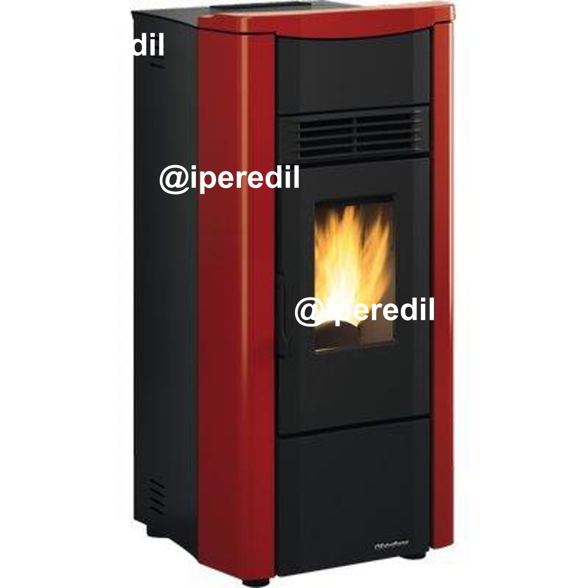 STUFA PELLET GIUSY EVO 2.0 EXTRAFLAME BORDEAUX KW 7 MM 498X504 H.MM 1022