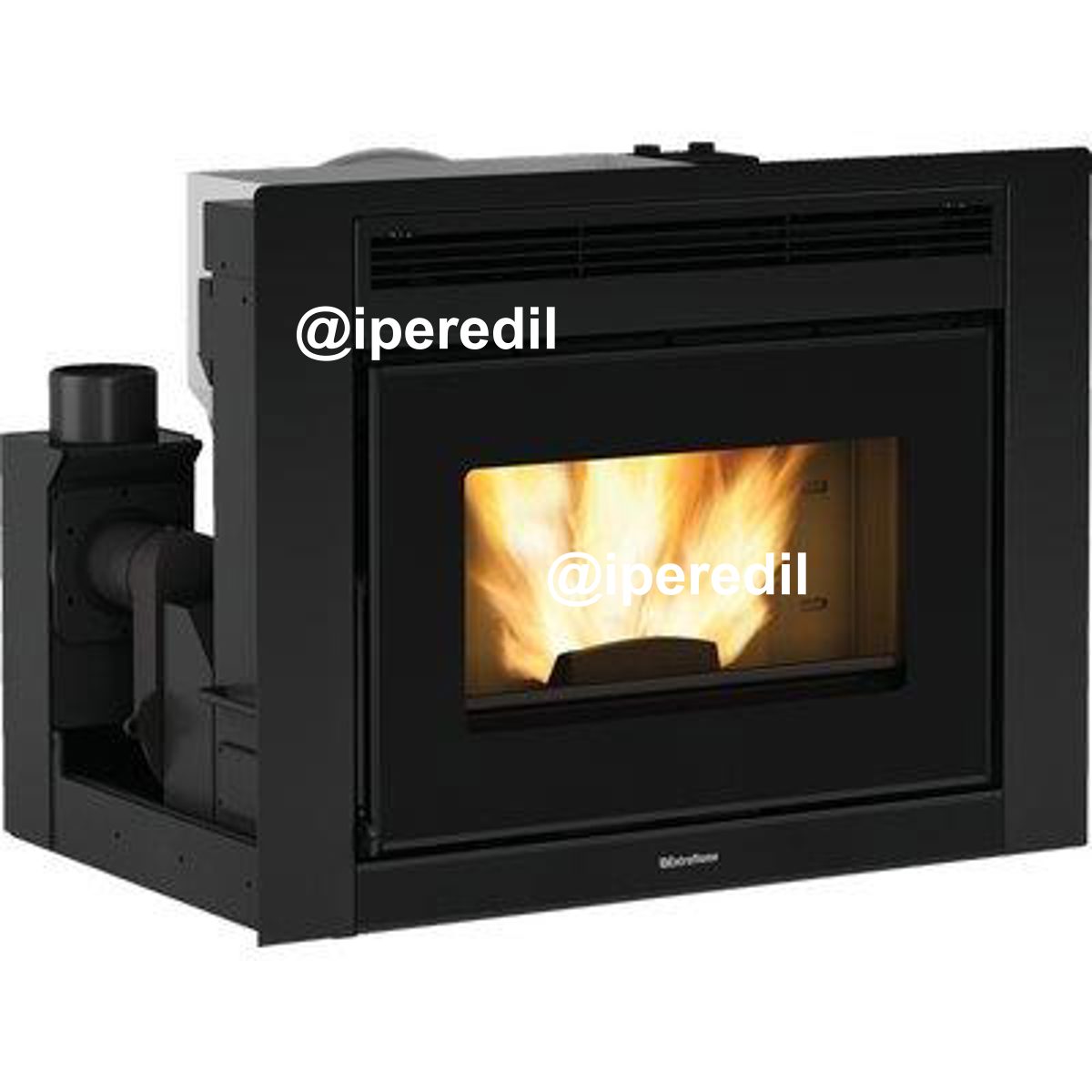 TERMO INSERTO PELLET COMFORT IDRO L80 EXTRAFLAME KW 19 MM 821X608 H.MM 648