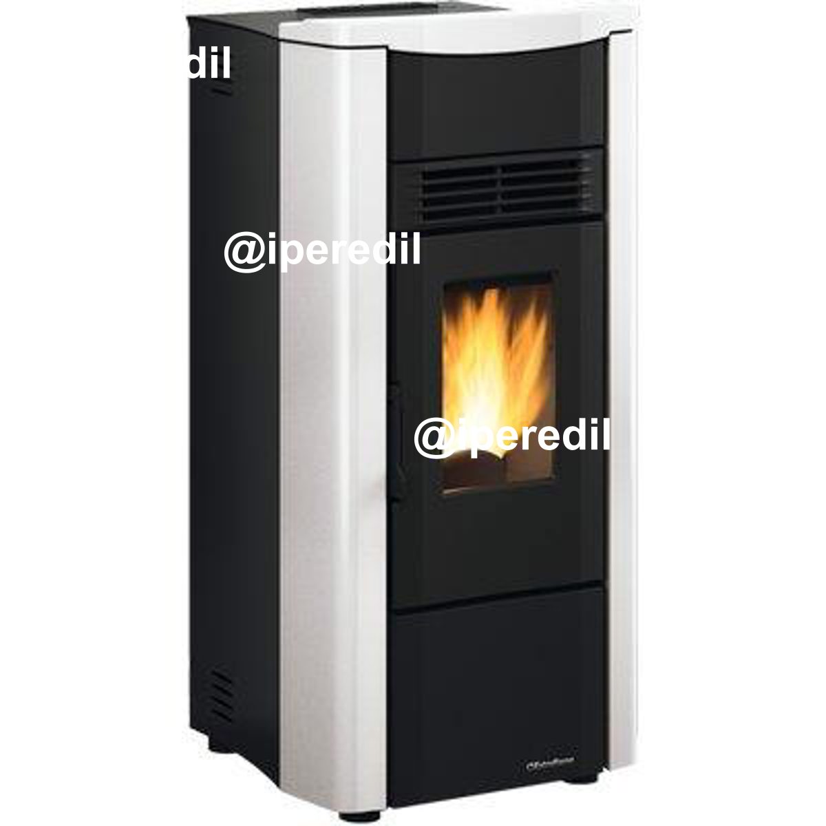 STUFA PELLET GIUSY PLUS EVO 2.0 EXTRAFLAME BIANCO KW 7,5 CANALIZZATA MM 498X504 H.MM 1022
