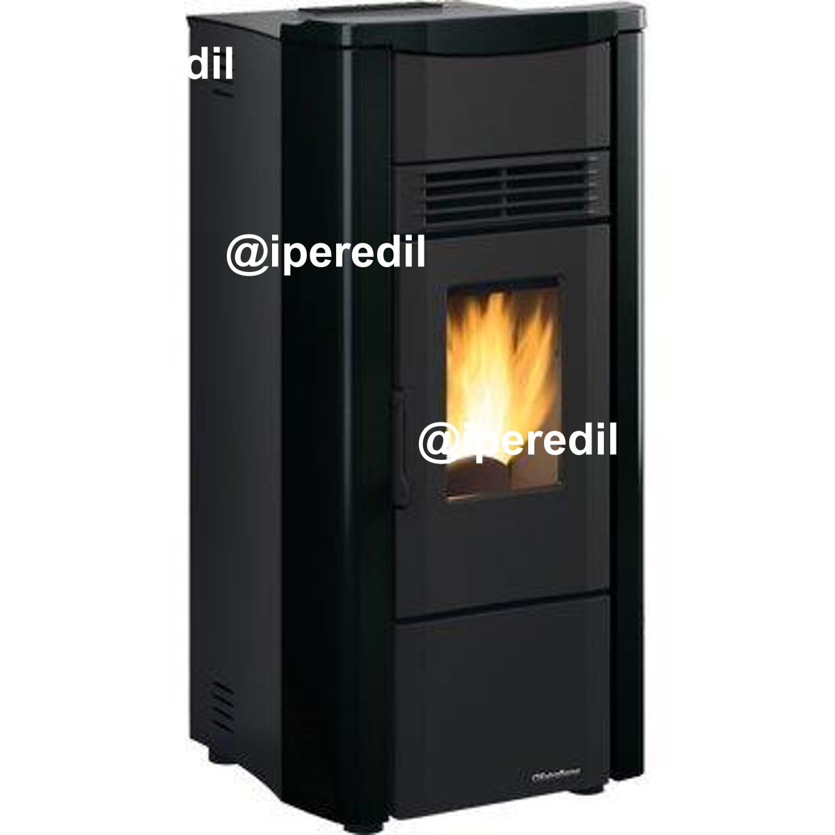 STUFA PELLET GIUSY PLUS EVO 2.0 EXTRAFLAME NERO KW 7,5 CANALIZZATA MM 498X504 H.MM 1022