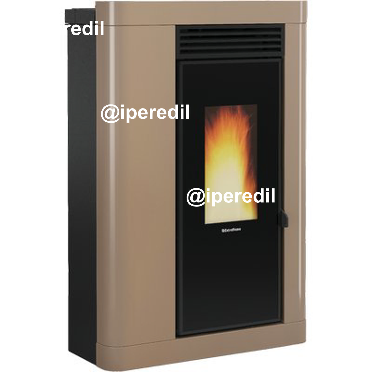 STUFA PELLET ANNABELLA AD EVO EXTRAFLAME TORTORA KW 9 CANALIZZATA MM 703X320 H.MM 1078