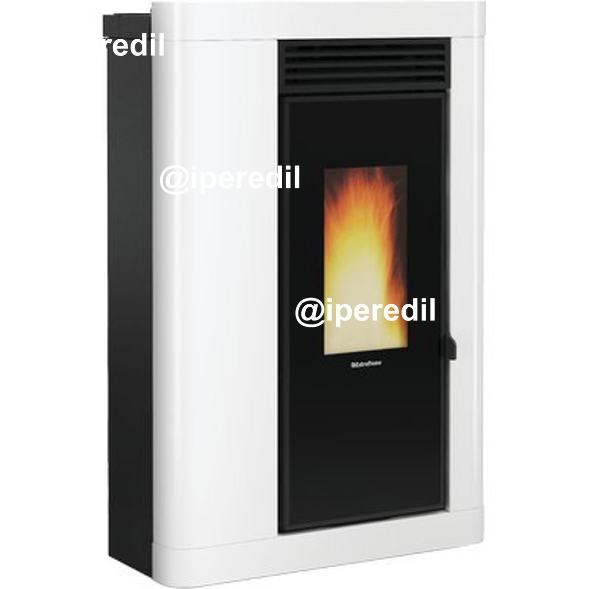 STUFA PELLET ANNABELLA AD EVO EXTRAFLAME BIANCO KW 9 CANALIZZATA MM 703X320 H.MM 1078