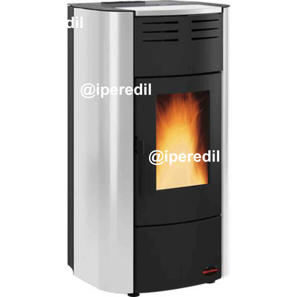 TERMO STUFA PELLET RAFFAELLA IDRO H15 EXTRAFLAME GRIGIO KW 18,1 MM 633X626 H.MM 1176