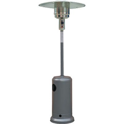 STUFA GAS GPL A FUNGO + RUOTE FLAME DOMUS GRIGIO KW 5/13