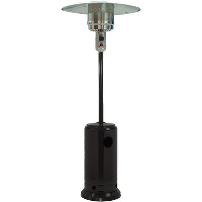 STUFA GAS GPL A FUNGO + RUOTE FLAME DOMUS NERO KW 5/13