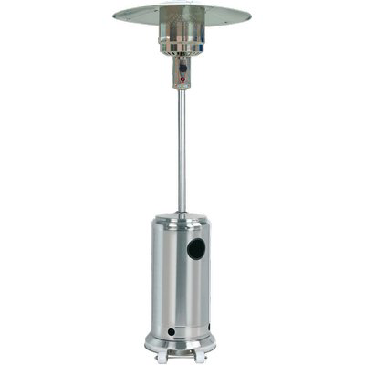 STUFA GAS GPL A FUNGO + RUOTE FLAME DOMUS ACCIAIO KW 5/13