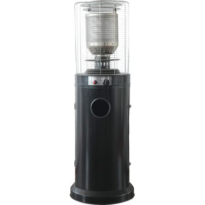 STUFA GAS GPL SHORT ROUND PATIO FLAME DOMUS NERO KW 13 H.CM 136 + RUOTE