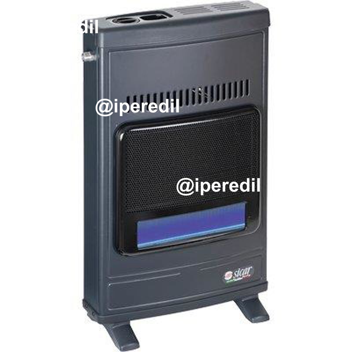 STUFA GAS METANO FIAMMA BLU A PARETE ECO 45 SICAR GRIGIO WATT 4100 CM 43X15 H.CM 64