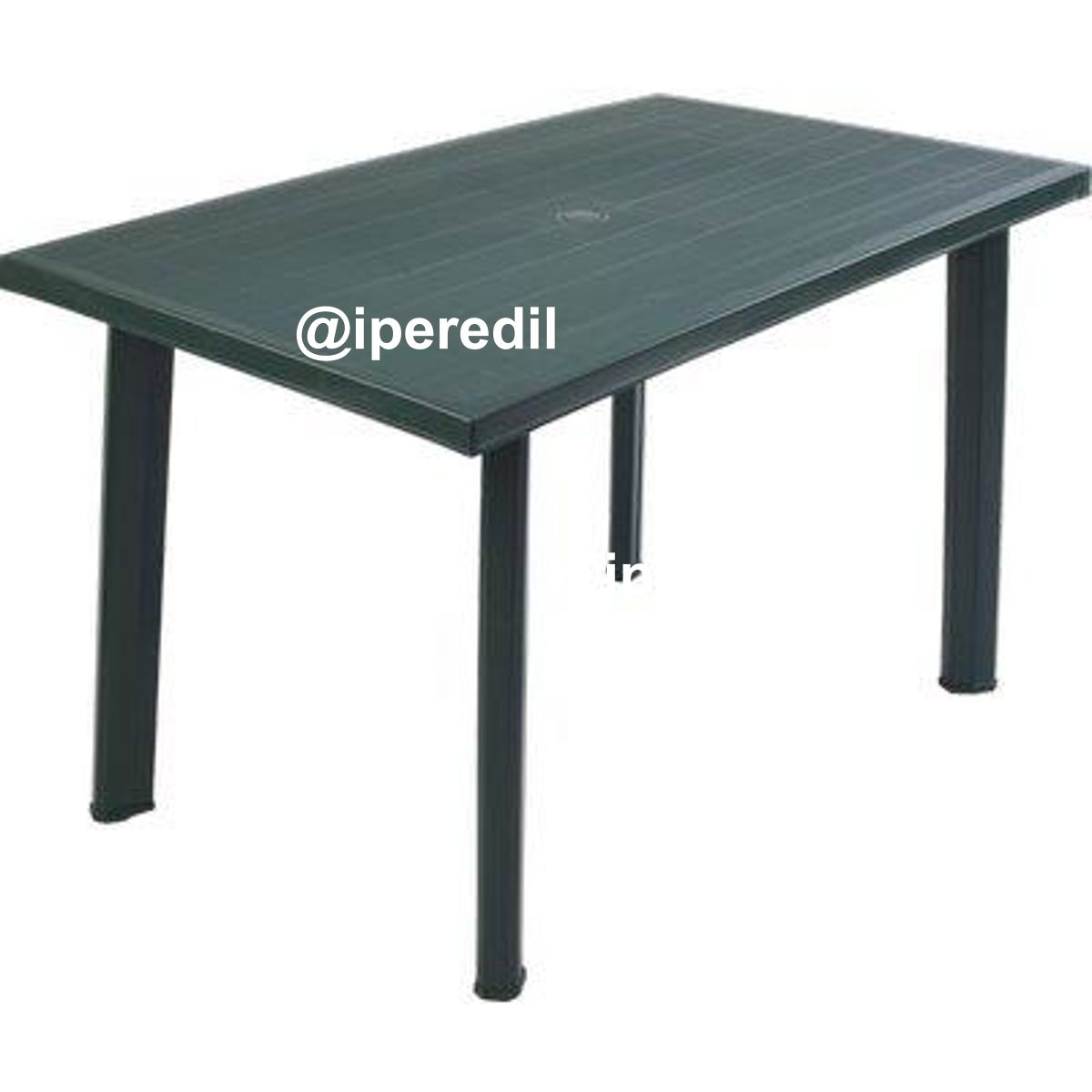 TAVOLO VELO PROGARDEN PP VERDE CM 126X76 H.CM 72