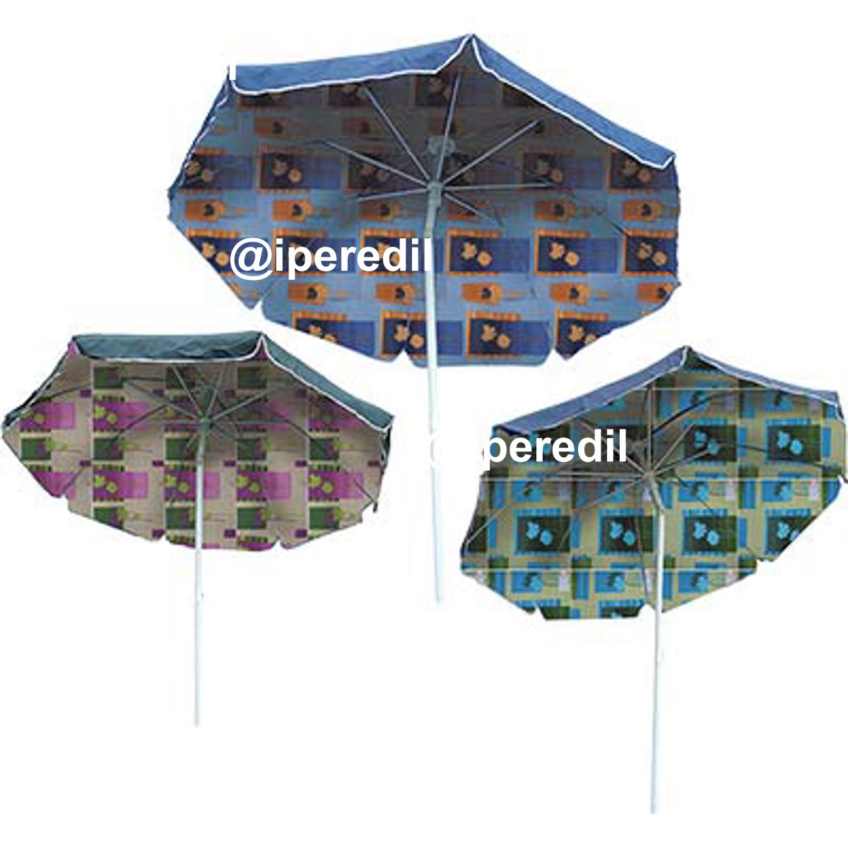 OMBRELLONE MARE COVER DOMUS ACCIAIO/COTONE DUPLEX MT 2