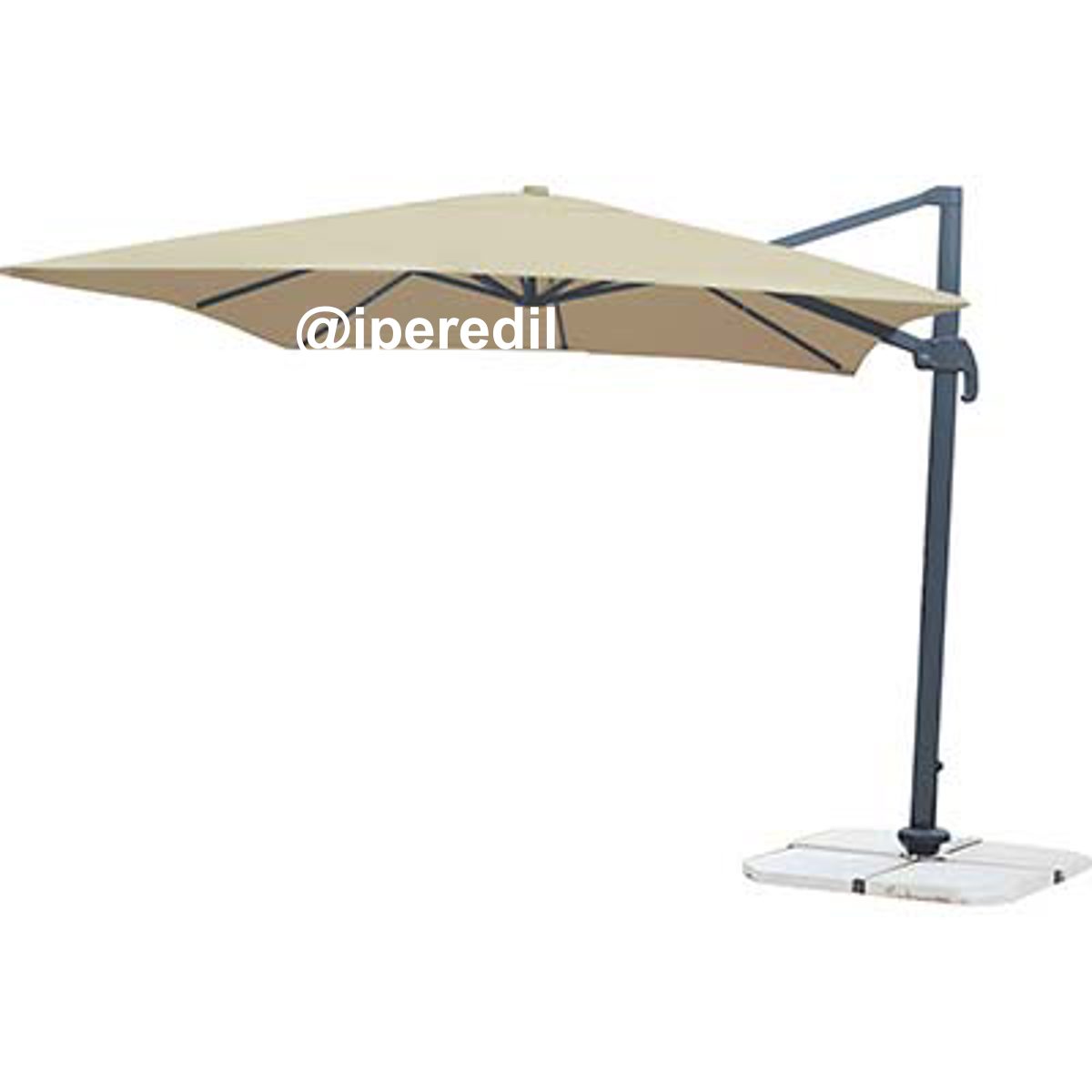 OMBRELLONE PALO LATERALE TOP DOMUS ALLUMINIO/POLY ECRU MM 77X53 MT 3X3