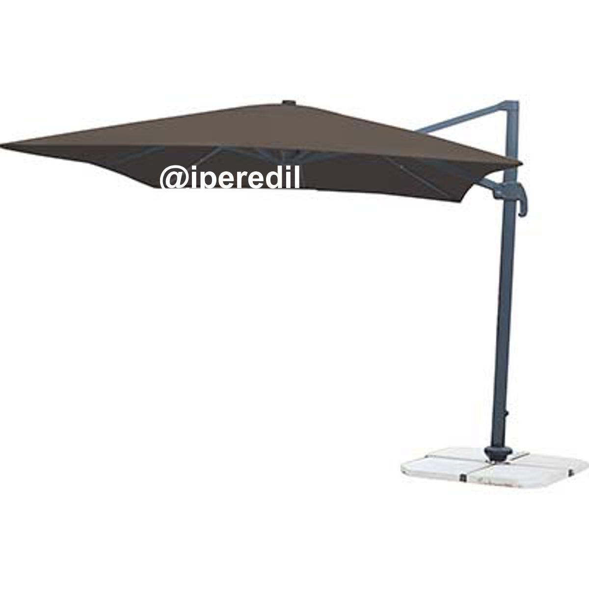 OMBRELLONE PALO LATERALE TOP DOMUS ALLUMINIO/POLY TORTORA MM 77X53 MT 3X4