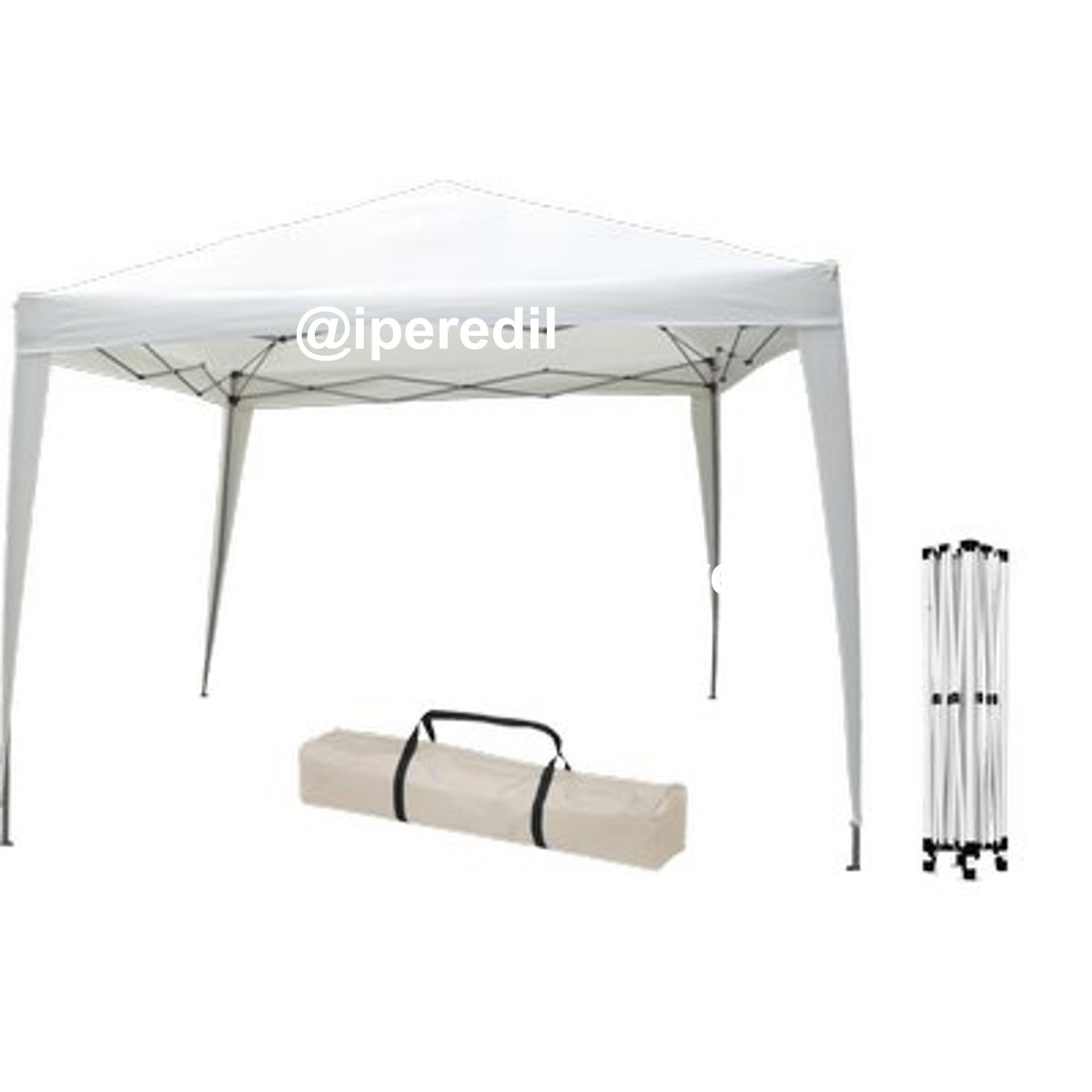 GAZEBO RICHIUDIBILE DOMUS ACCIAIO/POLY ECRU MT 3X3