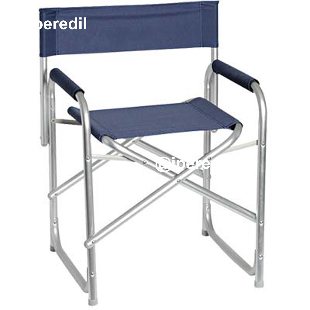 SEDIA REGISTA DOMUS ALLUMINIO/POLY BLU CM 56X46 H.CM 80