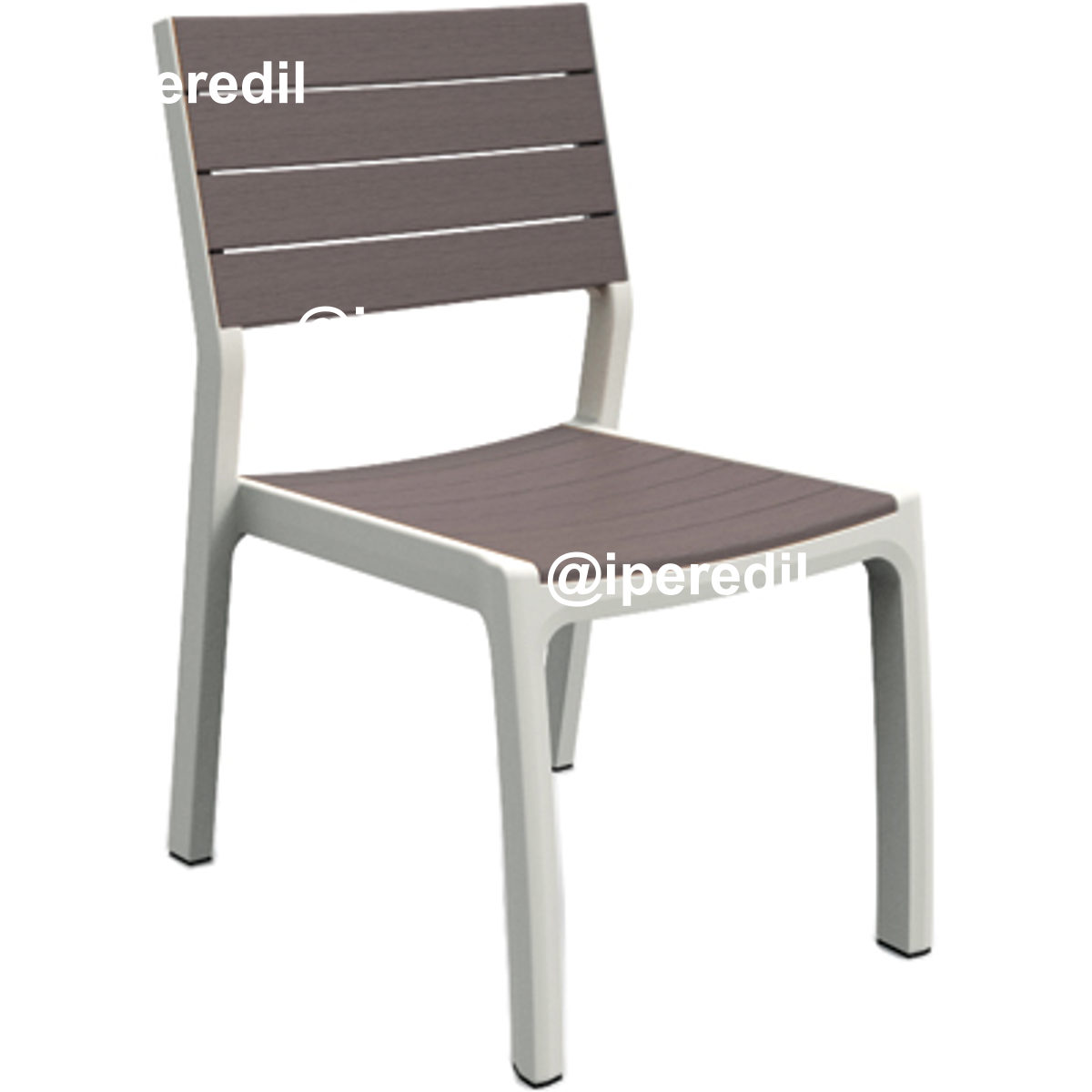 SEDIA HARMONY KETER PP BIANCO CAPPUCCINO CM 58X58 H.CM 86